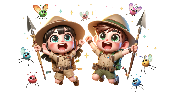 explorers looking happy